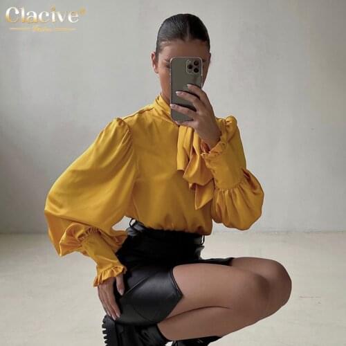 Clacive Yellow Blouses