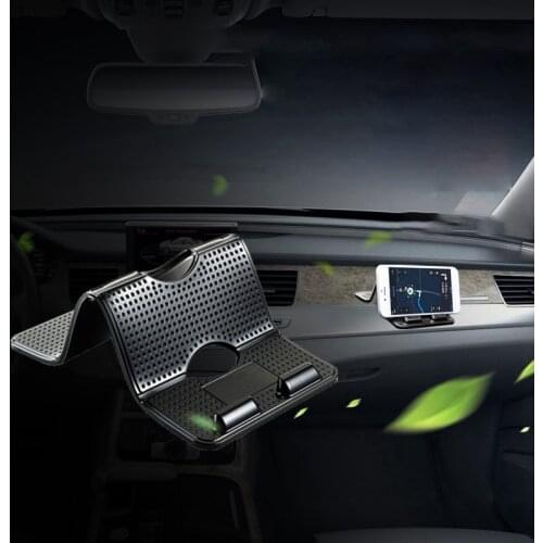 Phone Holder Anti-Slip Car Dashboard Non-Marking Removable Gel Pads Foldable Non Slip Cell Phones GPS Mount Holder Mat