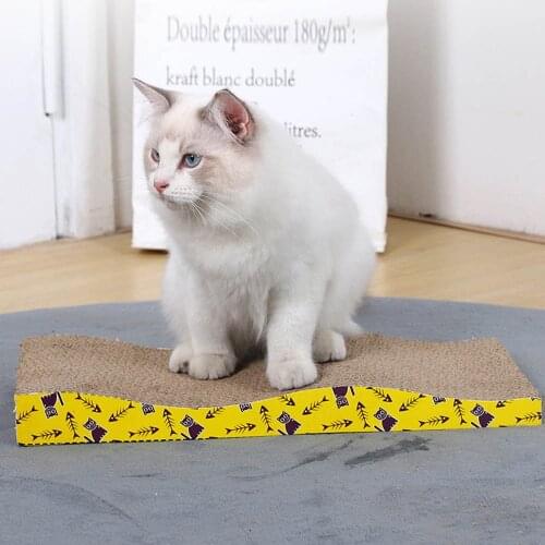 VIC Cat Toy Cat Scratching Board Claw Grinder Corrugated Paper Kitty Supplies Wear-resistant Scratcher Claw Grinder Pet Products