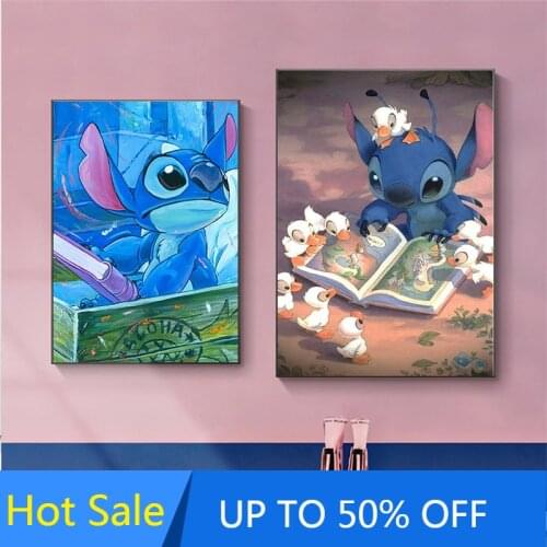 Disney Animie Stitch Canvas Painting Lilo & Stitch Wall Art Nordic Posters and Prints Home Decoration Pictures Kids Room Decor