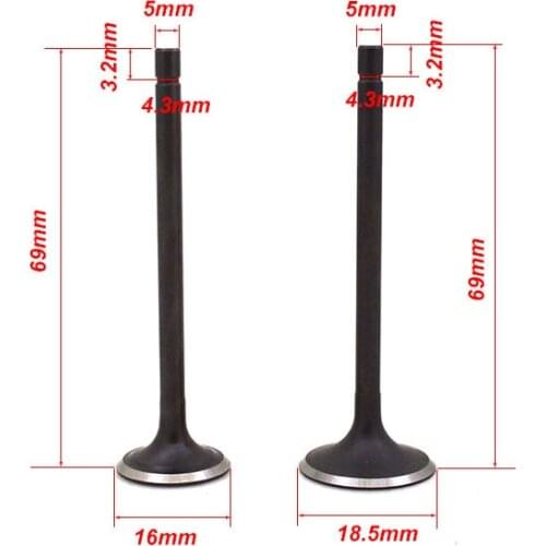 Motorcycle Engine Valve Intake Exhaust Stem Valve For GY6-80 GY6 80 139QMB 139QMA Go Carts Dirt Bike ATV Scooter TaoTao