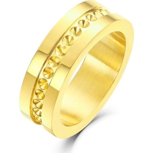 Ring 2021 New Ring Hip Hop Street Style Metal Texture Car Flower Shining Wide Face Ring Couple Ring Titanium Steel