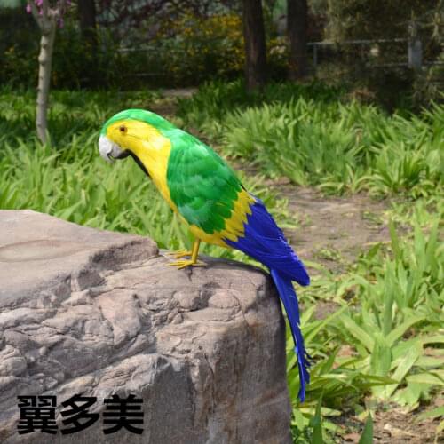 New simulation green&blue parrot toy polyethylene & furs parrot doll gift about 42cm 1599