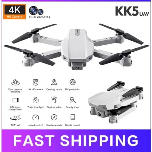 Newest KK5 4k GPS Drone With Camera 2.4G Professional Quadcopter HD Dual Camera Mini Dron RC Helicopter Gifts Toy