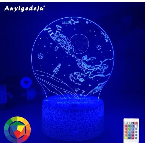 Astronaut Lamp 3D Special Figure Led RGB Illusion Night Lights Birthday Gifts Kids Friends Lava Lamp Peripheral Decor Night Room