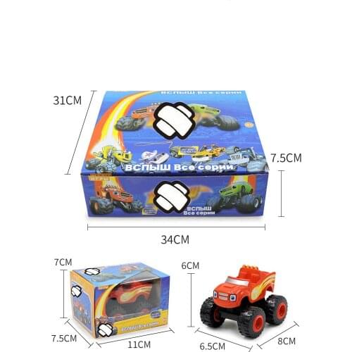 Blaze Monster Machines 6.5*8*6cm Baby 6pcs/Lot Blaze Car Toys Russian Crusher Truck Vehicles Figure Blaze Toy Gifts For Kids