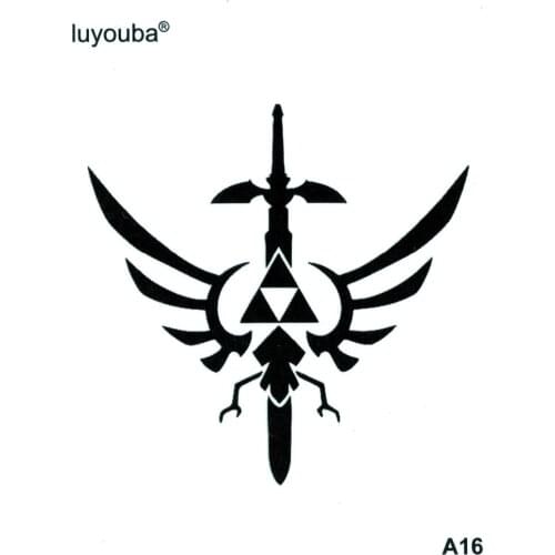 Hero Sword With Seal Waterproof Temporary Tattoo Sticker Fake Tattoo Body Art The Flash Tatuagem Tatoos Temporarles