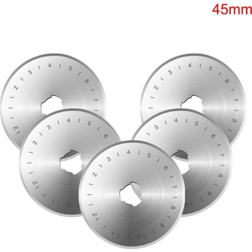 5Pcs Rotary Cutter Blades Set Sharp Leather Replace Blade Fits For OLFA Fiskars DAFA Truecut Cutter Patchwork Tool 28/45/60mm