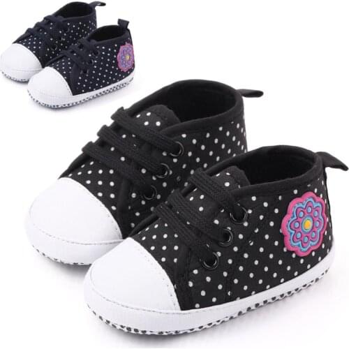 Newborn First Walkers Crib Shoes Soft Anti-Slip Sole Unisex Toddler Casual Canvas Baby Infant Boy Girl Shoes
