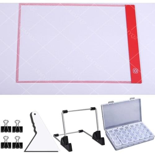 PDMDOG New Diamond Painting A4 LED lightpad Thin Art Drawing Board Light Box Tracing Writing Portable Electronic Tablet Stand an