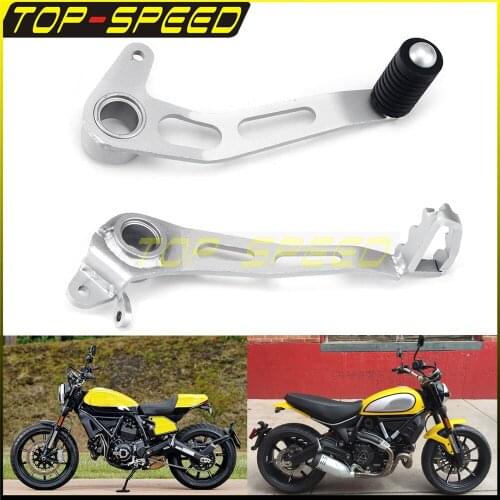 Rear Foot Brake Pedal Left Gear Shift Lever Motorcycle For DUCATI Scrambler 800 Cafe Racer 2017-2019 Scrambler 800 Full Trottle