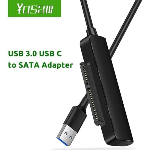 YOSAM SATA USB Converter USB 3.0 USB C to SATA Adapter For 2.5'' HDD/SSD External Hard Drive Disk 5Gbps SATA to USB Cable