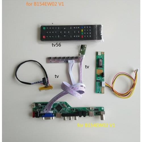 30pin LED TV HDMI VGA LCD AUDIO AV 1 CCFL lamps Controller Board For B154EW02 V1 1280*800 panel screen card
