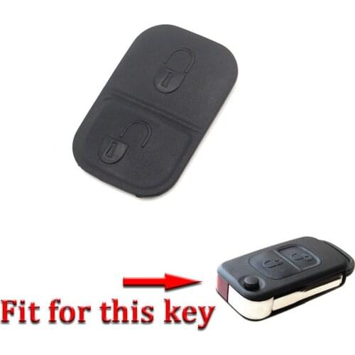 Fit For Benz W168 W202 W203 W208 W210 A C E S CLASS 1pc Rubber 2BT Smart Remote Key Button Pad Black Car Styling Accessories