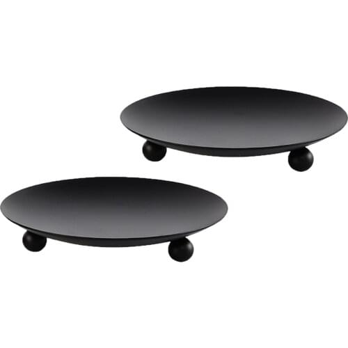 Candle Holder Festival Round Stable Art Gift Portavelas Candelabra Party Base Pillar Wedding Venue Table Decoration Metal Plate