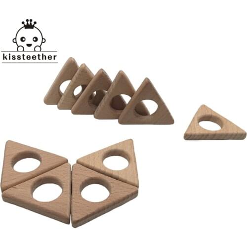 Baby Teether Triangle Baby DIY Baby Infants Teething Care Products BPA Free Wooden Triangular Teether Baby Nursing show Gift