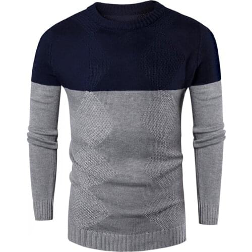 Men Winter Warm Pullover Sweaters New Male Autumn O-neck Pullovers Men Cotton Slim Sweaters Size 2XL 11616