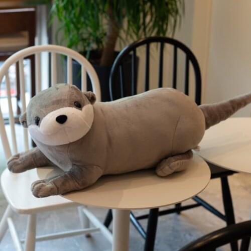 Lifelike Otter Plush Toys Eurasian River Mouse Stuffed Wild Animals Dolls Simulation Mouse Otter Dolls for Kids Birthday Gift