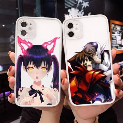 High school dxd Anime Phone Case For iPhone 12 11 Mini Pro XR XS Max 7 8 Plus X Matte transparent White Cover