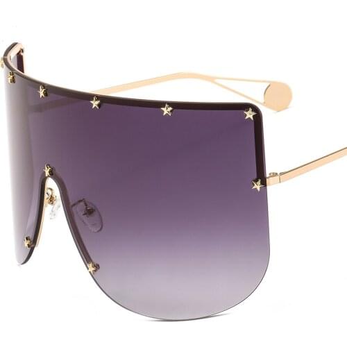 Oversized Mask Sunglasses Men One-Piece Sun Glasses Women GG Metal Frame Large Windproof Sand Goggles UV400 Protective Glasses