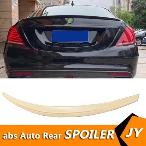 For W222 Spoiler 2016-2019 Mercedes-Benz W222 S-class S320 S400 Spoiler YV ABS plastic Material Car Rear Wing Color Rear Spoiler