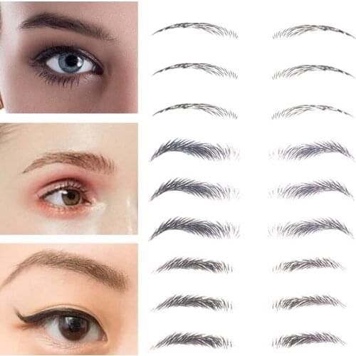 4D Hair-like Magic False Eyebrows Eyebrow Tattoo Sticker Waterproof Lasting Makeup Water-based Eye Brow Stickers Cosmetics
