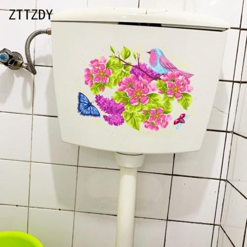 ZTTZDY 27.3CM×20.1CM Painted Cartoon Kids Room Decoration Funny Toilet Stickers Home Wall Accessories T2-0792