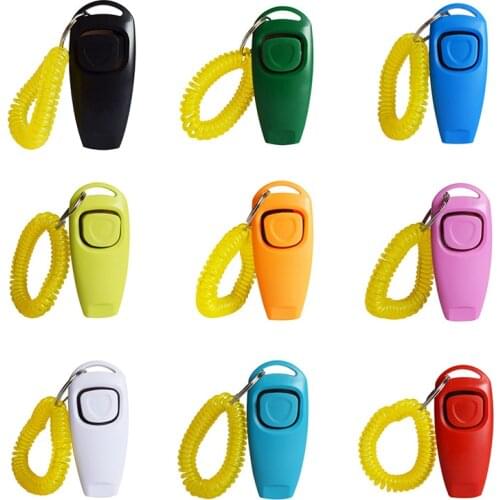 10Colors Dog Training Whistle Clicker Pet Dog Trainer Click Puppy Aid Guide Obedience Pet Equipment Dog Products Pet Supplies