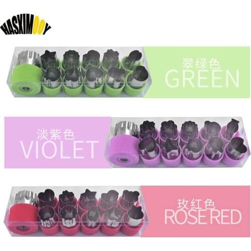 12Pcs Cookie Star Shape Cutter Mold Fruit Vegetable Fondant Stainless Steel Mould Set Cookie Plunger Mold Cutter Kitchen Tools
