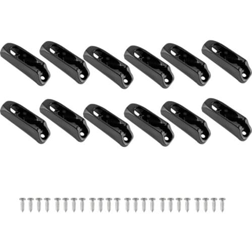 12Pcs Nylon Jam Cleat Self-Lock Rope Cord Tensioner for Outdoor Safety Canoeing Kayak Surfing Boat Accessories