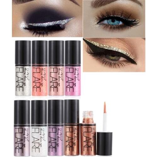 14Colors Shiny Metallic Glow Liquid Eyeshadow Waterproof Long Lasting Glitter Highlight Eyeliner Pen Party Makeup Tool