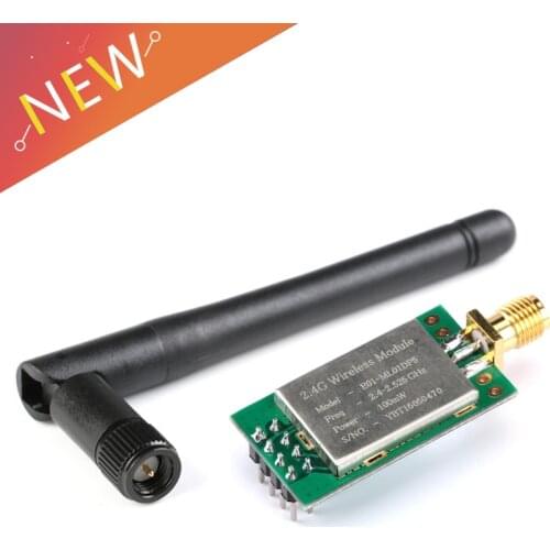2 pcs Long Range E01-ML01DP5 Ebyte 20dBm 2100m SPI NRF24L01+PA+LNA 2.4GHz RF Wireless Transceiver Module Antenna with Shield