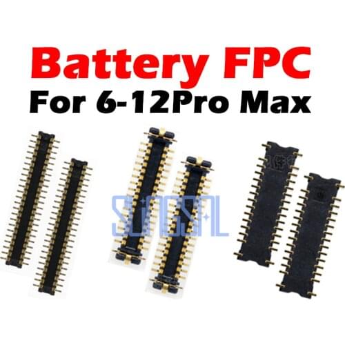 2pcs Inline FPC Battery Connector Holder For iphone 11 Pro Max XS XR X 6 6s 7 8 Plus Inner Connector Clip Motherboard Flex Cable