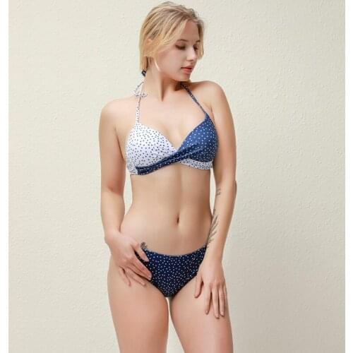 Bikini set 2021 Swimwear Women Leaf Print Swimsuit print dot Bikini Set Push Up Bathing Suit Beach Wear Maillot De Bain femme