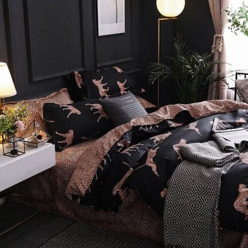 3pcs panther luxury duvet quilt cover bedding bedspread modern quilt cover bedding quilt cover pillowcase home decoration