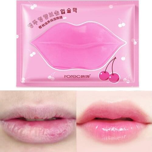 HANCHAN 50Pcs Skin Care Crystal Collagen Facial Mask Lip Mask Deeply Moisture Nourish Anti Lips Wrinkle Lip Care Patch Pad Gel