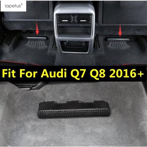 Accessories For Audi Q7 Q8 2016 - 2020 Plastic Seat Under Air Conditioning AC Outlet Vent Dust Plug Molding Cover Kit Trim