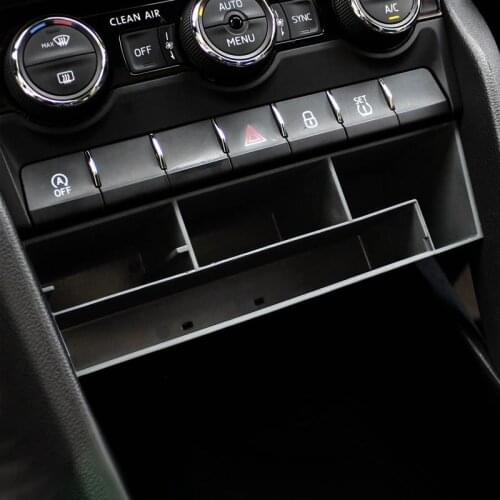 Auto Central Control Armrest Water Cup Multi-Function Storage Box For Skoda Kodiaq 2017-2021 Interior Styling Car Accessories