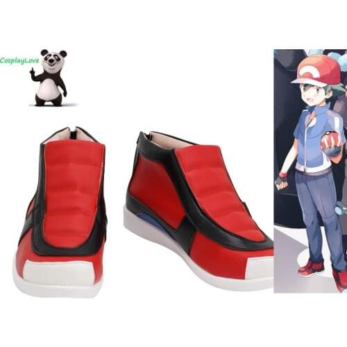 P XY Ash Ketchum Red Cosplay Shoes Long Boots Newest Custom Made For Female Male CosplayLove