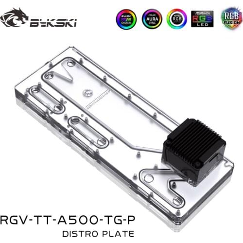 BYKSKI Acrylic Board use for TT A500 TG Computer Case / Water Channel Solution for CPU and GPU Block / 3PIN RGB Light