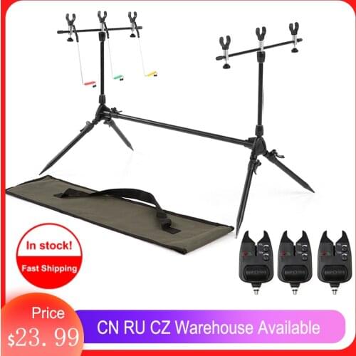 Lixada Fishing Rods Holder Carp Fish Rods Stand Adjustable Retractable Fishing Pole Pod Stand Tackle Bracket Fishing Accessory