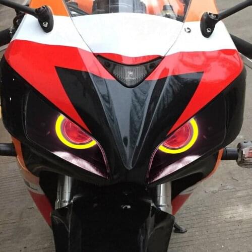 Motorcycle Headlight Assembly For Honda CBR 1000RR 04-07 HID Projector Conversion LED DRL Yellow Angel Red Demon Eyes Headlamp