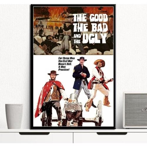 Clint Eastwood A Fistful of Dollars Classic Movie Poster Wall Art Picture Posters and Prints Canvas Painting for Room Home Decor