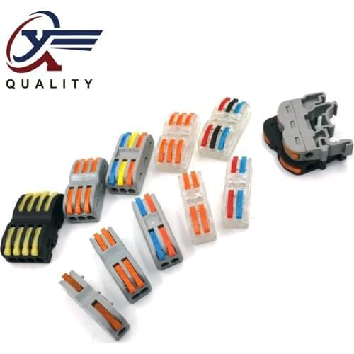 PCT-2-2 LSA-1 PCT-111 PCT-201 Compact Wire Wiring Connector type Conductor Terminal Block With Lever 0.08-2.5mm2 SPL-2 3