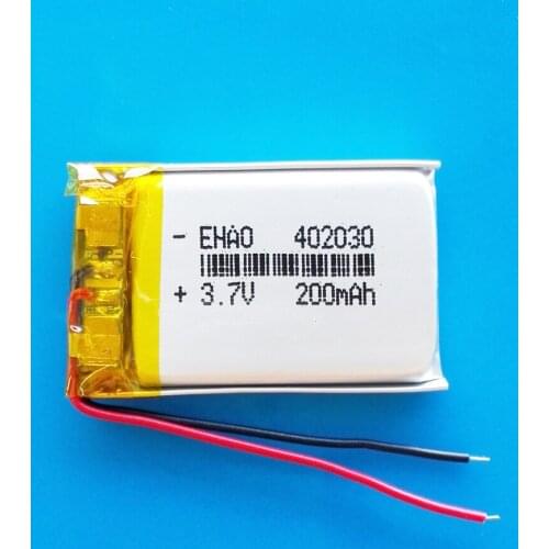 3.7V 200mAh 402030 Polymer lithium Lipo battery rechargeable customized wholesale CE FCC ROHS MSDS quality certification