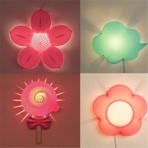 Cute Cartoon Small Wall Lamps Boy Girl Children Room Bedside Lamp Kindergarten Classroom Aisle Bedroom Decorative LED Wall Light