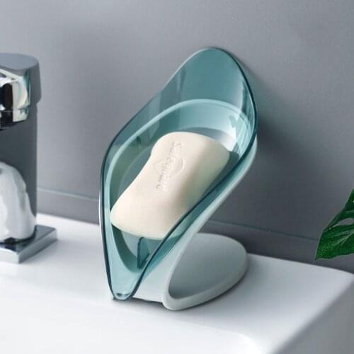Leaf Shape Soap Dishes ABS Silicone Soap Holder Anti-slip Simple Soap Holder Case Bathroom Shower Kitchen Dish Supplies Gadgets