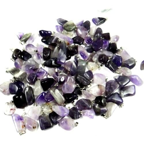 Natural stone Quartz crystal aventurine Turquoises tiger eye Irregular shape Pendant for diy Jewelry making necklace Accessories