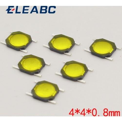 Wholesale 100Pcs 4*4*0.8mm 4x4x 0.8MM 4X4X0.8mm Tactile Push Button Switch Tact 4 Pin Switch Micro Switch SMD