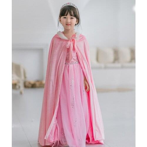 2020 autumn and winter new childrens large cloak multicolor optional warm and dustproof childrens cloak Christmas princess